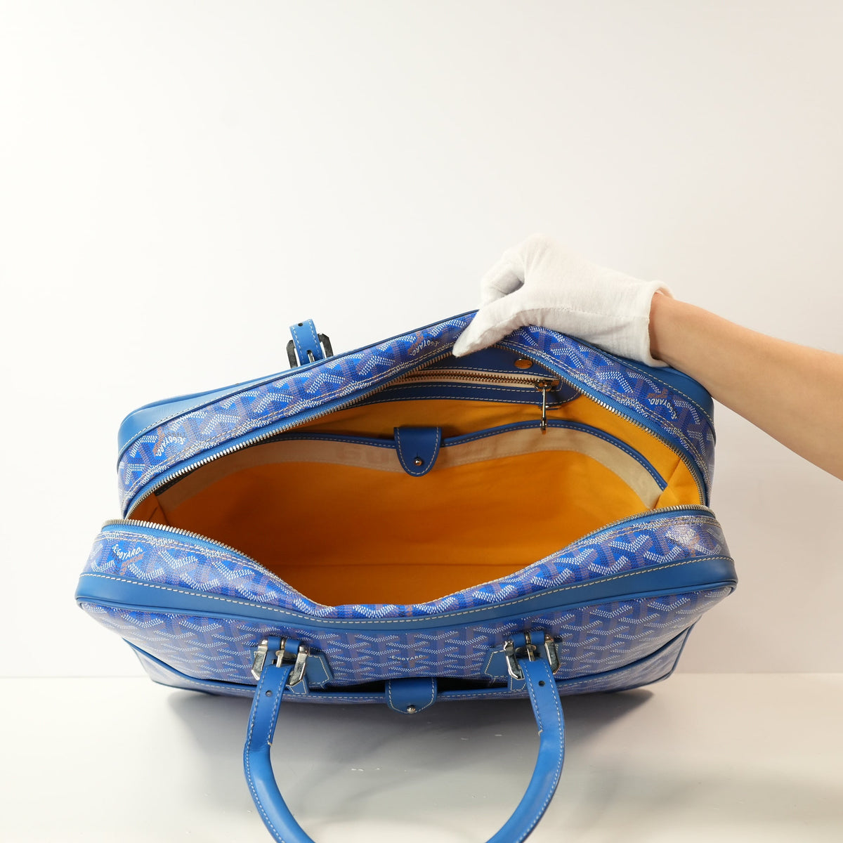 Goyard Maison Ambassade Briefcase In Blue (Dustbag)