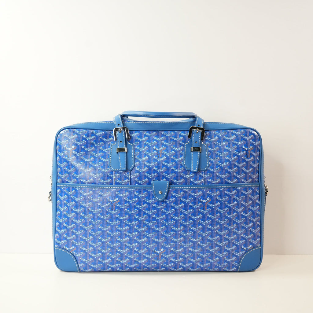Goyard Maison Ambassade Briefcase In Blue (Dustbag)