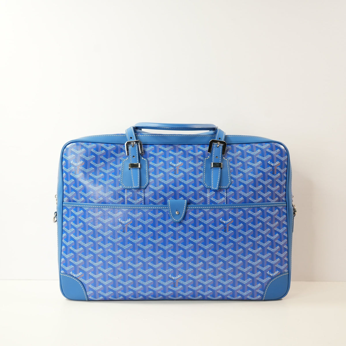 Goyard Maison Ambassade Briefcase In Blue (Dustbag)