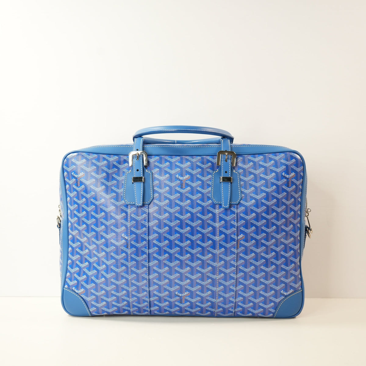 Goyard Maison Ambassade Briefcase In Blue (Dustbag)