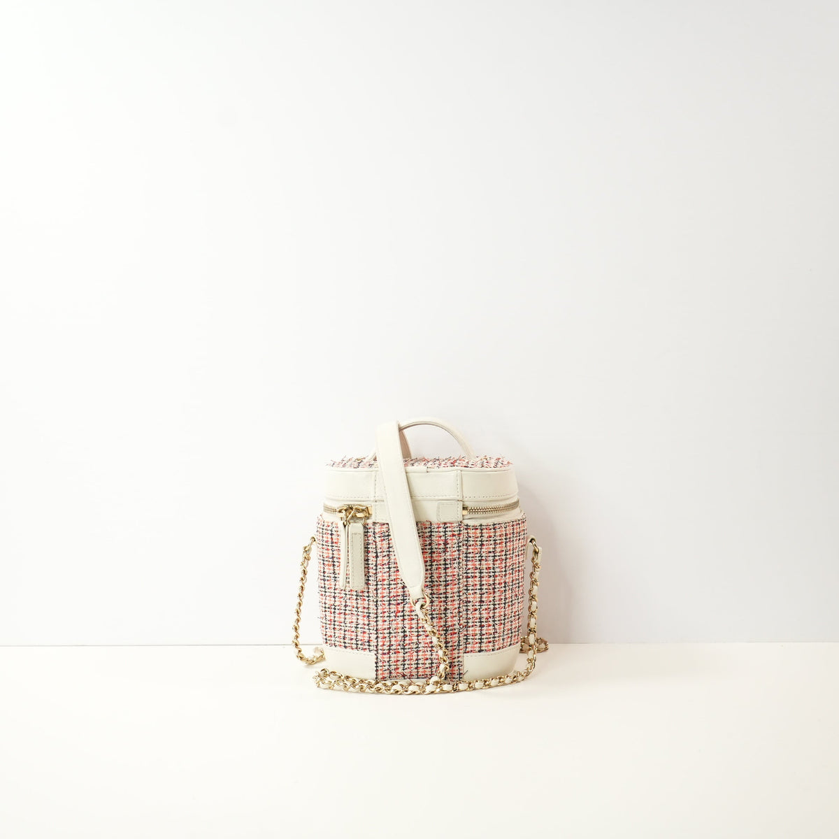 Chanel CC Mania Vanity Case Tweed with Lambskin