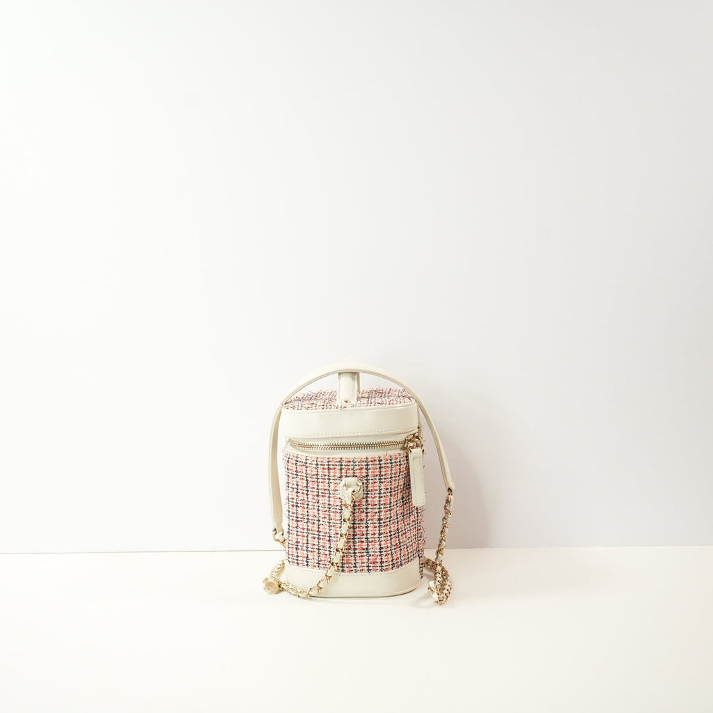 Chanel CC Mania Vanity Case Tweed with Lambskin