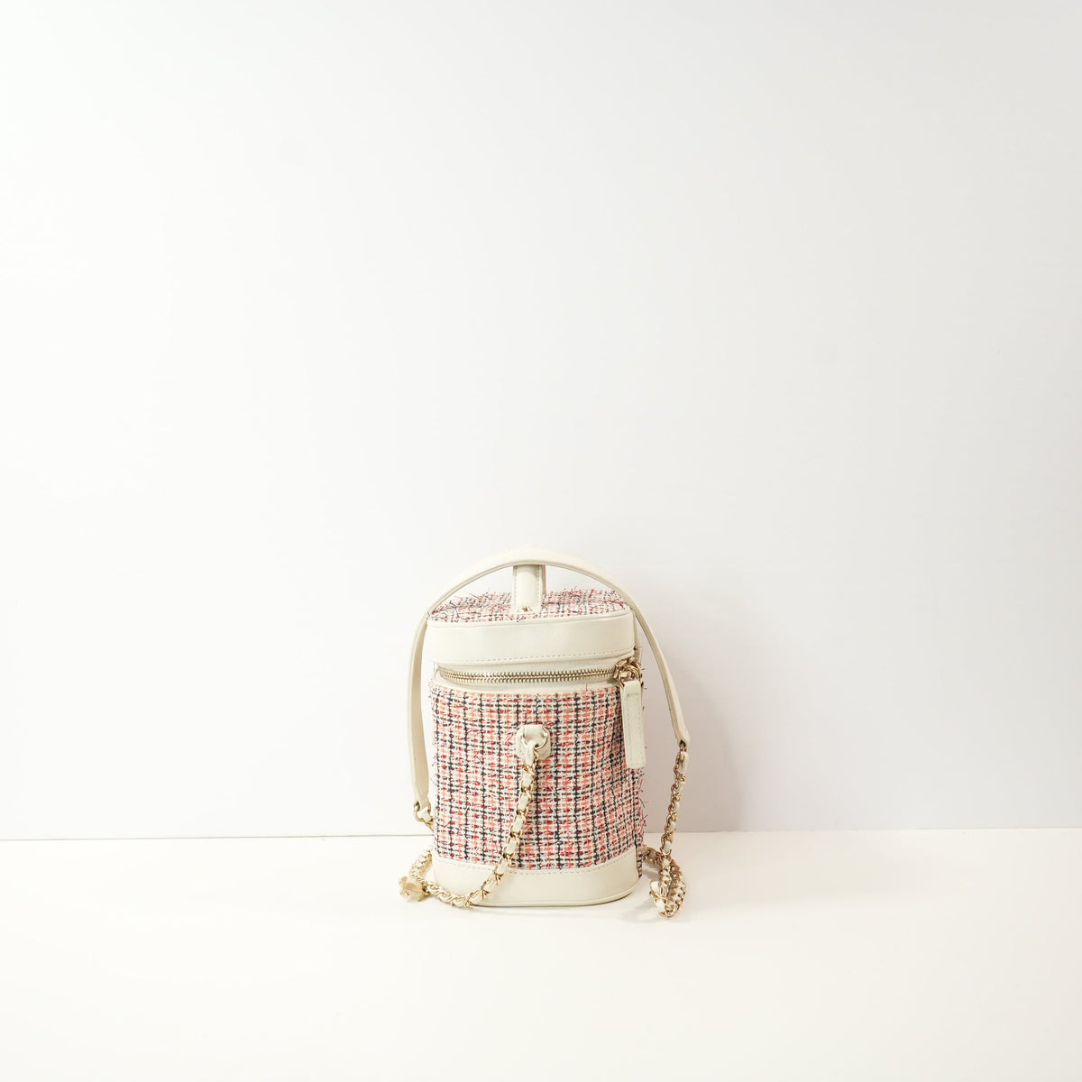 Chanel CC Mania Vanity Case Tweed with Lambskin
