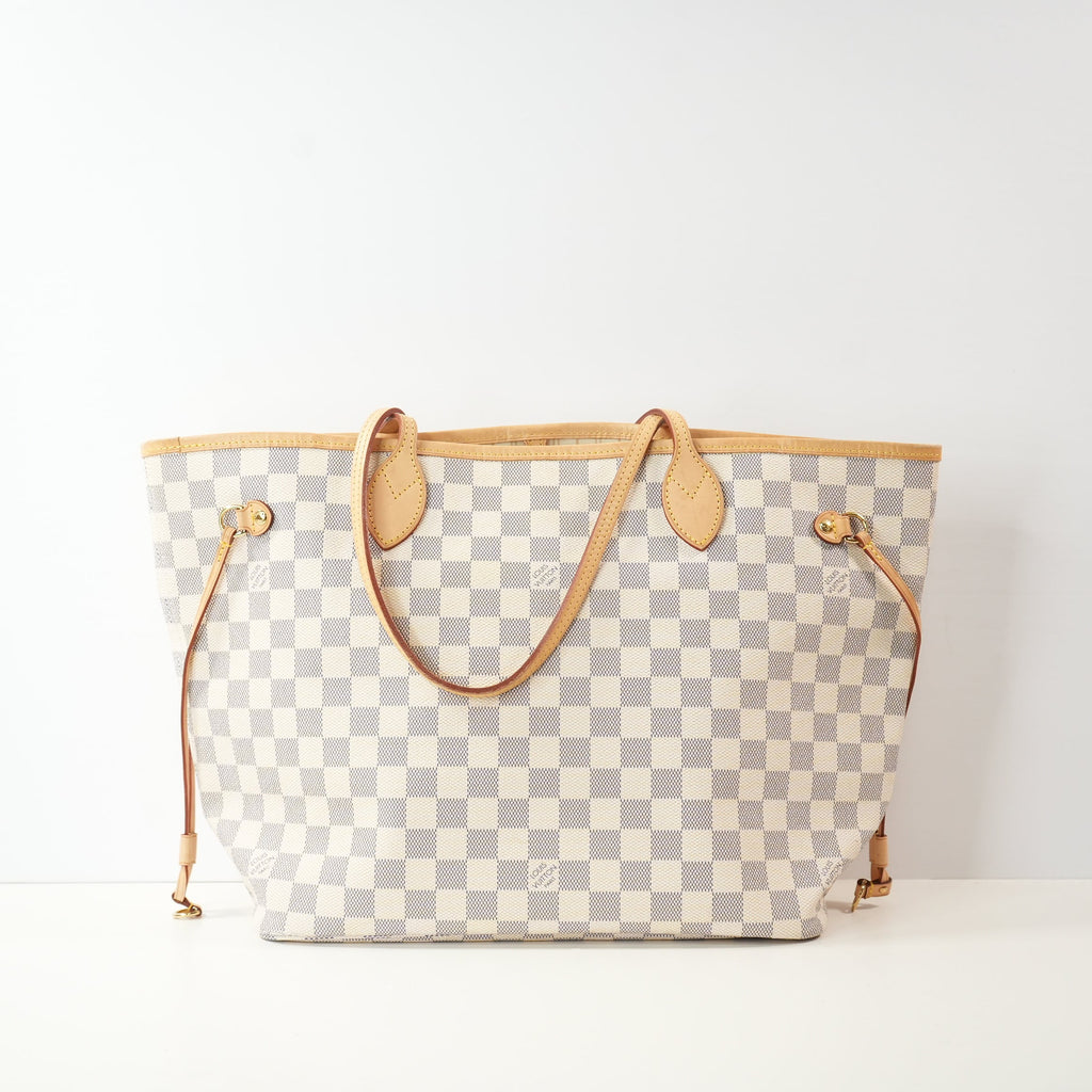 Louis Vuitton Neverfull Azure MM W/Wristlet