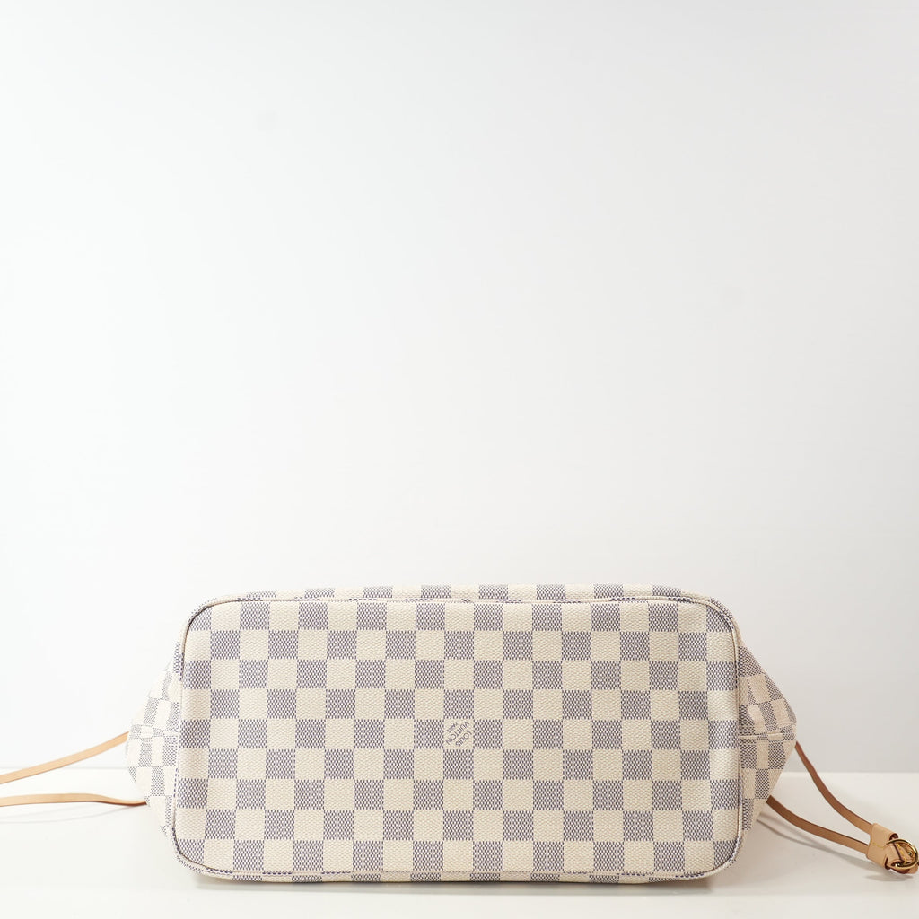 Louis Vuitton Neverfull Azure MM W/Wristlet