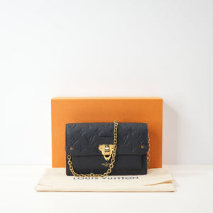 Louis Vuitton Vavin WOC in Navy with Red Highlights, Full Set