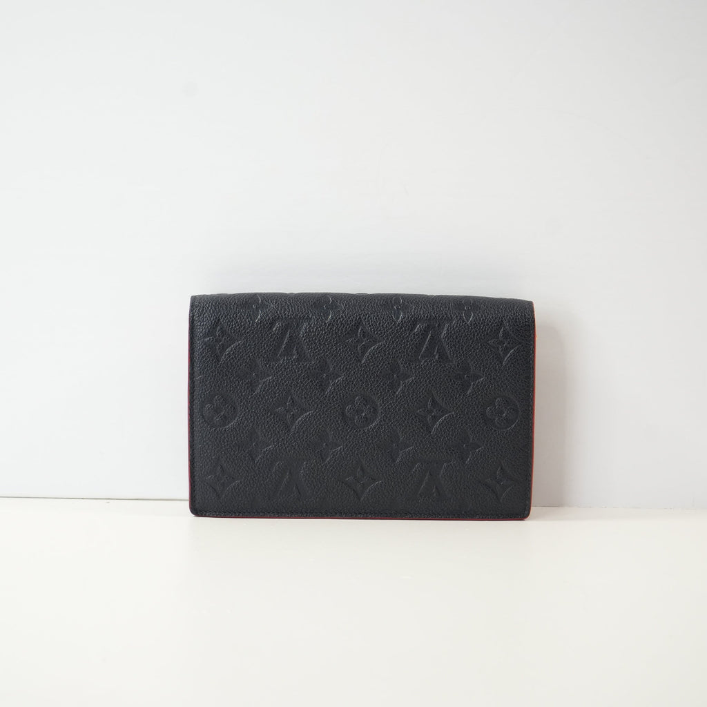 Louis Vuitton Vavin WOC in Navy with Red Highlights, Full Set