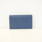 Gucci Dollar Blue Calfskin Interlocking G Wallet On Chain Gold Hardware