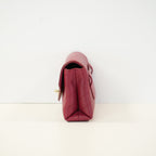 Chanel Burgundy Cheveron Leather Envelope Bag W/Dustbag