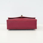 Chanel Burgundy Cheveron Leather Envelope Bag W/Dustbag