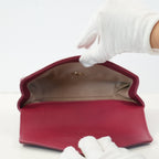Chanel Burgundy Cheveron Leather Envelope Bag W/Dustbag