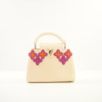 Louis Vuitton Taurillon Mechanical Flowers Capuchines BB in Dune W/Dustbag