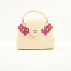 Louis Vuitton Taurillon Mechanical Flowers Capuchines BB in Dune W/Dustbag