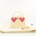 Louis Vuitton Taurillon Mechanical Flowers Capuchines BB in Dune W/Dustbag