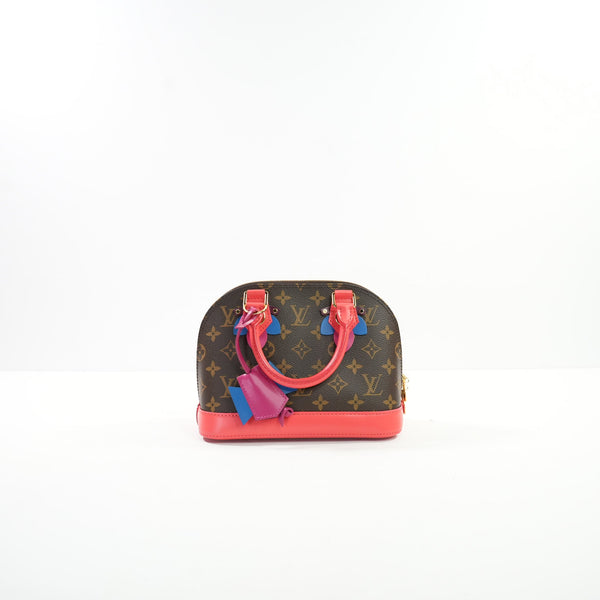 Louis Vuitton Monogram, Flamingo Pink Totem Alma BB W/Dustbag And Strap