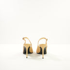 Chanel Goatskin Grosgrain Pointed Cap Toe CC, 40 Full Set