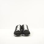 Chanel Black Nylon & Suede Athletic Sneakers With Dustbag And Spare Laces 38 1/2