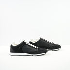 Chanel Black Nylon & Suede Athletic Sneakers With Dustbag And Spare Laces 38 1/2