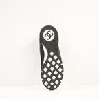 Chanel Black Nylon & Suede Athletic Sneakers With Dustbag And Spare Laces 38 1/2