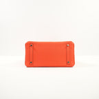 Hermes Rouge Tomate Togo Birkin 30, Palladium Clemence Leather (X, 2016) Full Set