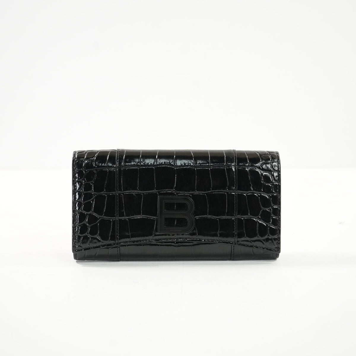 Balcenciaga Hourglass Continental Black Wallet