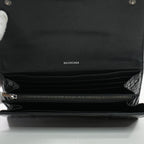 Balcenciaga Hourglass Continental Black Wallet
