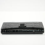 Balcenciaga Hourglass Continental Black Wallet