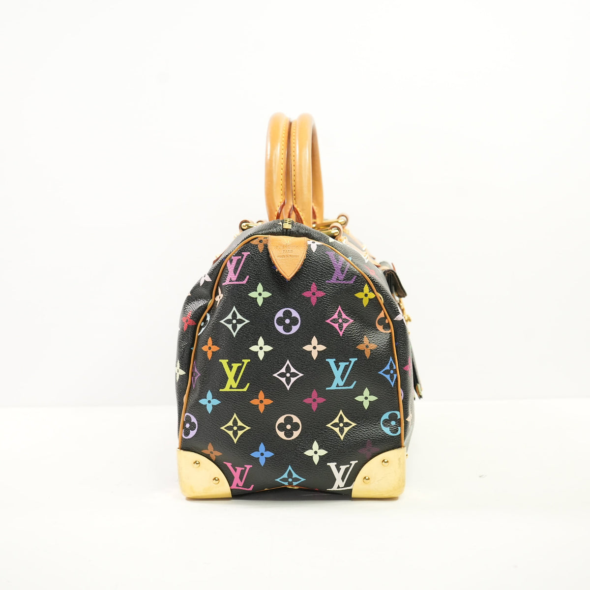 Louis Vuitton Monogram Black Multicolor Takashi  Murakami Speedy 30