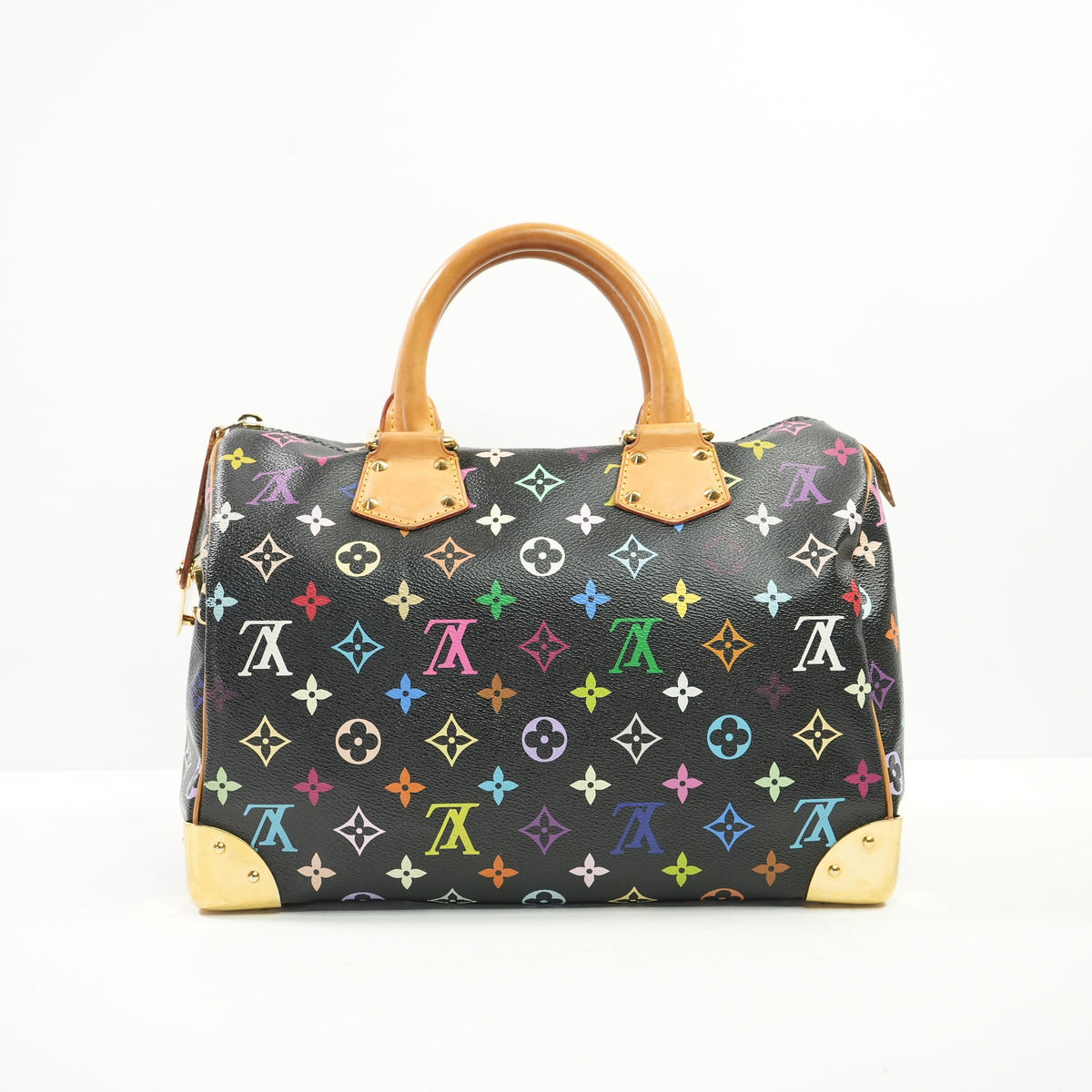 Louis Vuitton Monogram Black Multicolor Takashi  Murakami Speedy 30