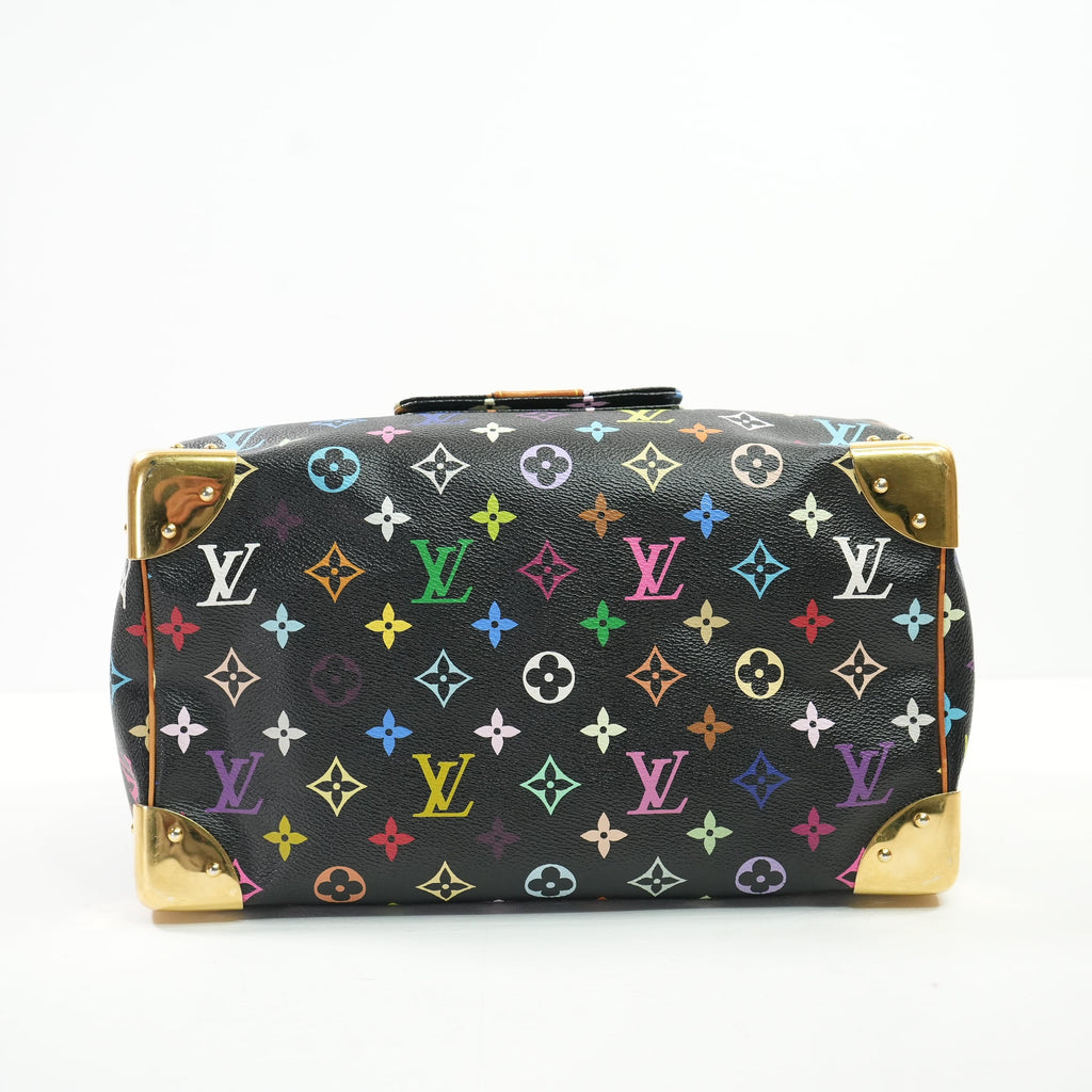 Louis Vuitton Monogram Black Multicolor Takashi  Murakami Speedy 30