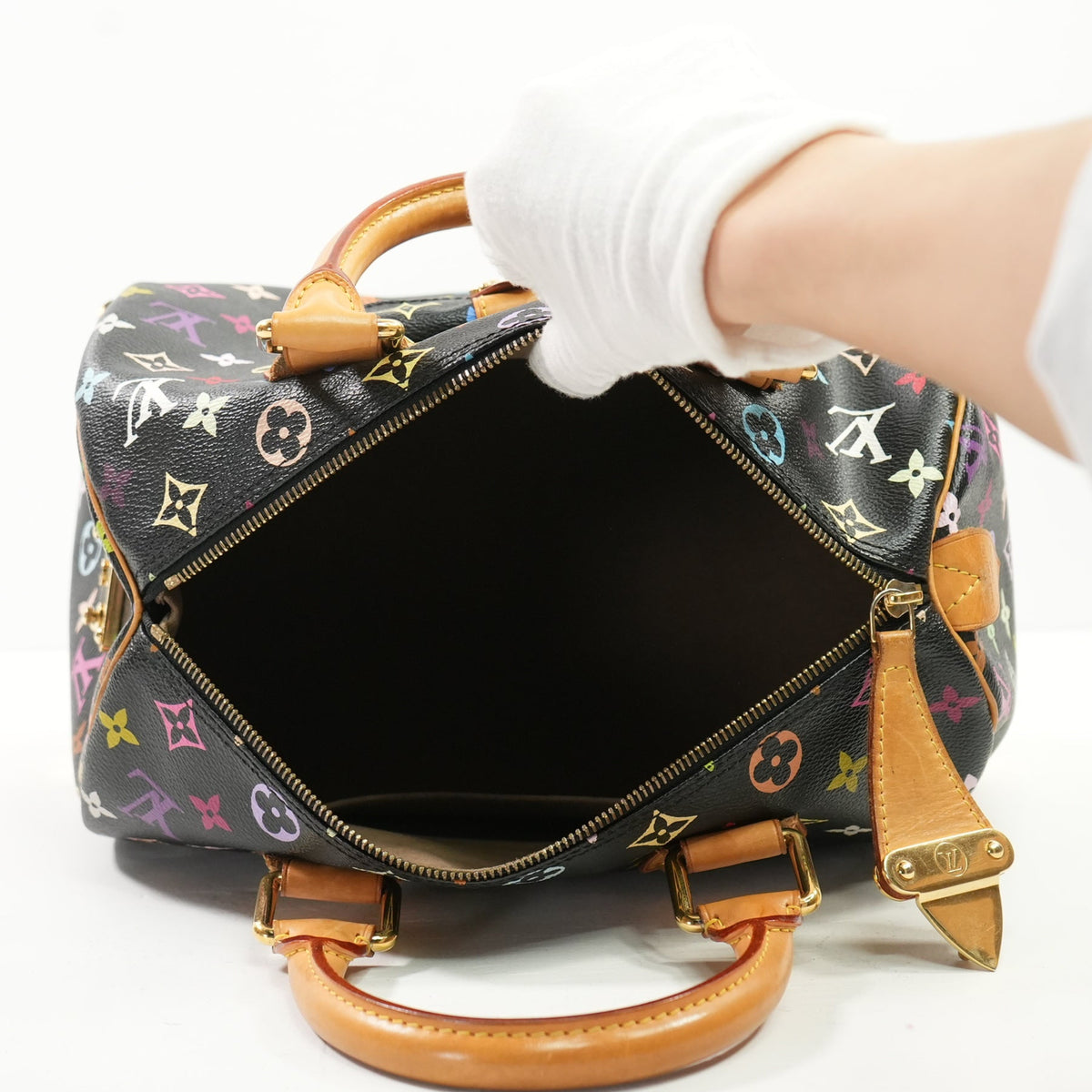 Louis Vuitton Monogram Black Multicolor Takashi  Murakami Speedy 30