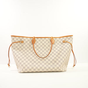 Louis Vuitton Damier Azur Neverfull Tote Bag (GM) (full set)