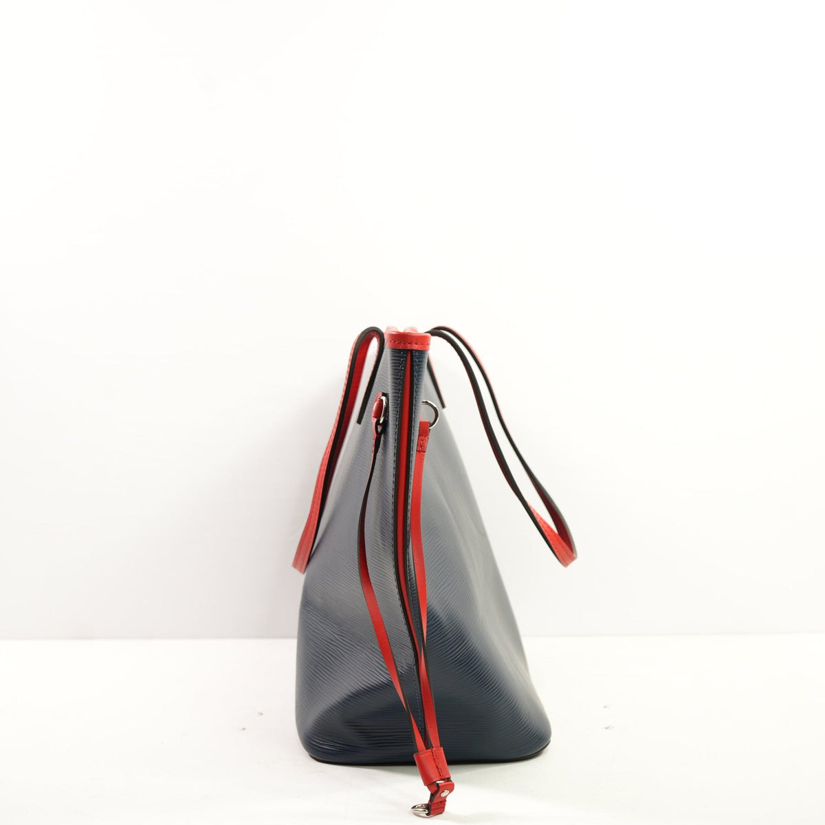 Louis Vuitton Neverfull MM Indigo Coquelicot Tote in Blue Epi Leather with Red Trim