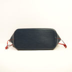 Louis Vuitton Neverfull MM Indigo Coquelicot Tote in Blue Epi Leather with Red Trim