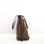 Louis Vuitton Damier Ebene Karakoram Neverfull MM with a Striking Red-and-White Zigzig
