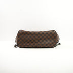 Louis Vuitton Damier Ebene Karakoram Neverfull MM with a Striking Red-and-White Zigzig
