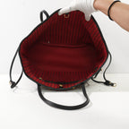 Louis Vuitton Damier Ebene Karakoram Neverfull MM with a Striking Red-and-White Zigzig