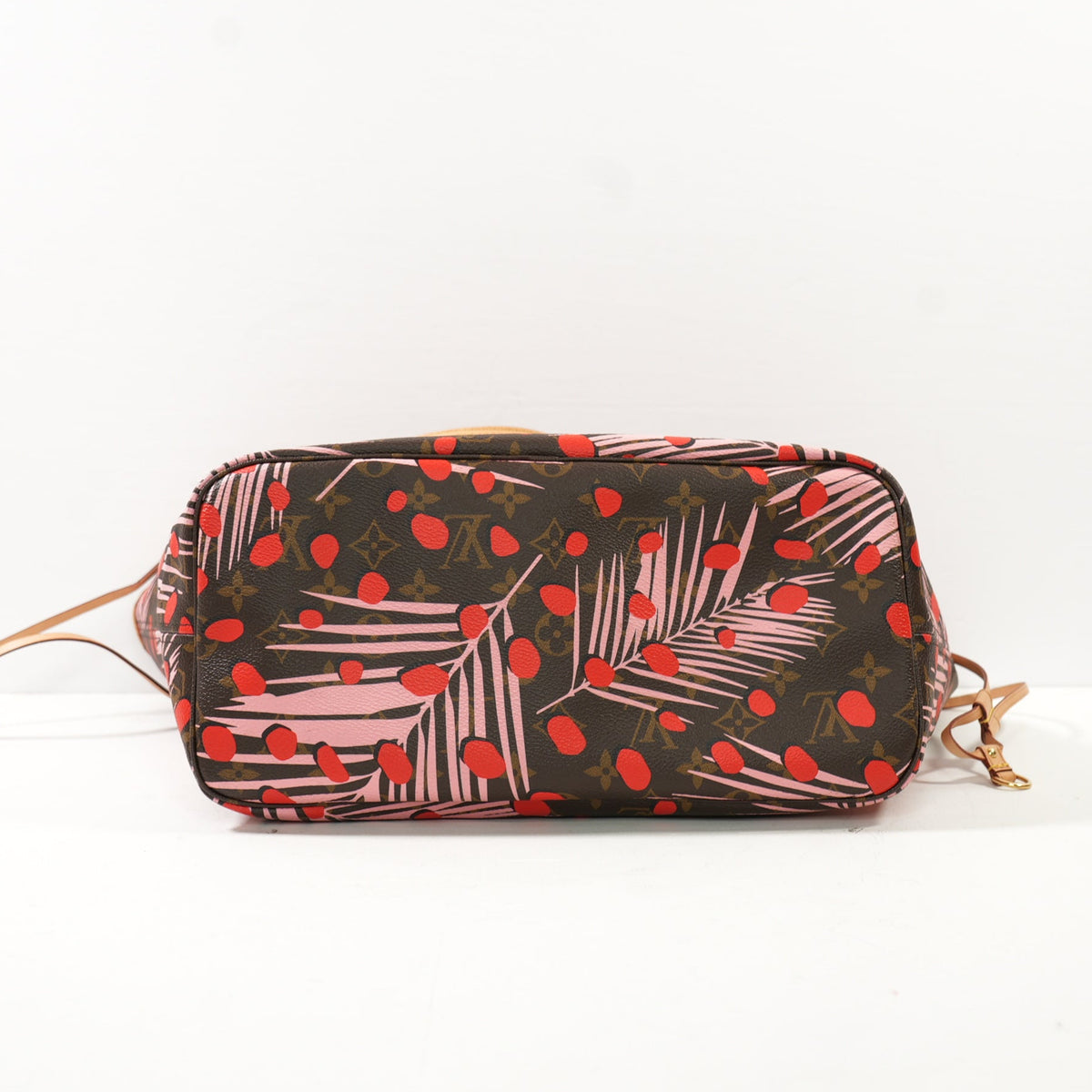 Louis Vuitton Monogram Jungle Dots Neverfull MM in Sugar Pink Poppy/ Palm print (limited 2016 collection)