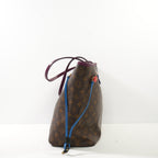 Louis Vuitton Monogram Totem Neverfull MM In Brown Monogram With Colorful Leather Patches Near Handles