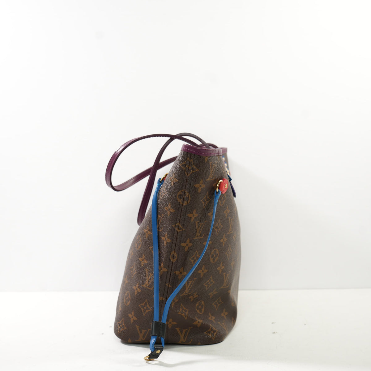 Louis Vuitton Monogram Totem Neverfull MM In Brown Monogram With Colorful Leather Patches Near Handles
