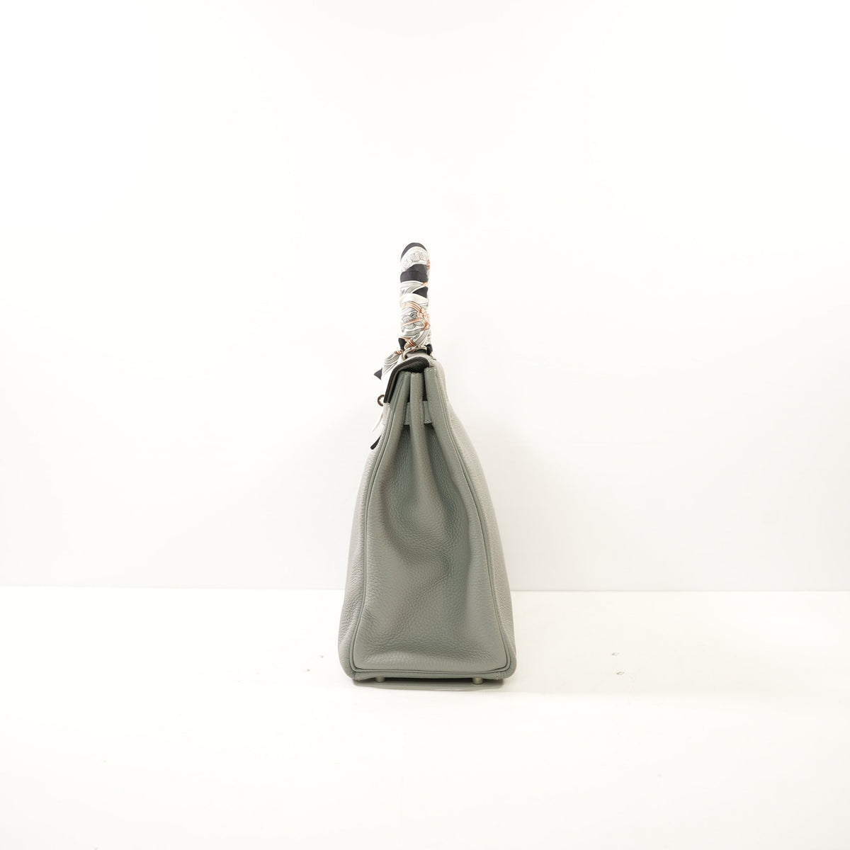 Hermes Gris Mouette Kelly 35 Retourne (Dustbag,Lock,Strap)
