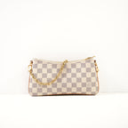 Louis Vuitton Small Damier Azur Pochette W/Gold Chain Strap