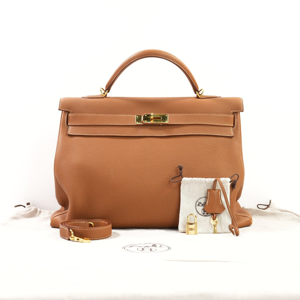 Hermes Togo Retourne Kelly 40 Gold Hardware W/Strap (2014)