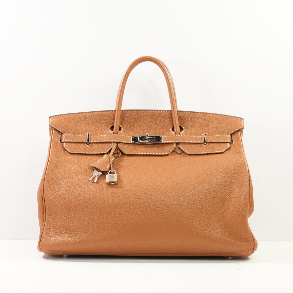 Hermes Brown Togo Leather Birkin 40 (2011) Brown (Dustbag, Rain Coat)