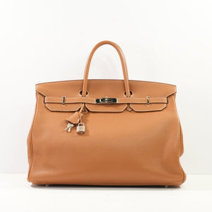 Hermes Brown Togo Leather Birkin 40 (2011) Brown (Dustbag, Rain Coat)