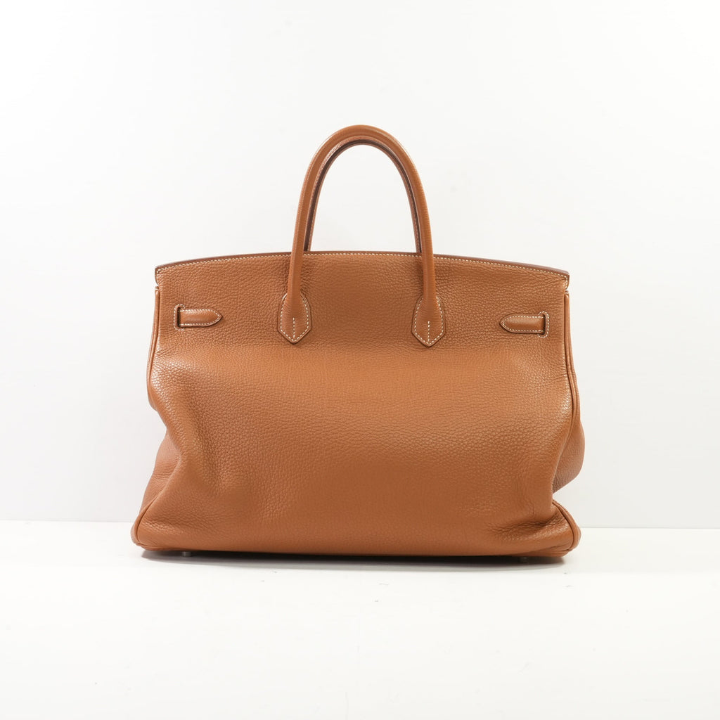 Hermes Brown Togo Leather Birkin 40 (2011) Brown (Dustbag, Rain Coat)