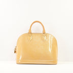 Louis Vuitton Monogram Vernis Alma Handbag in Neutral Beige Patent Leather (Dustbag)