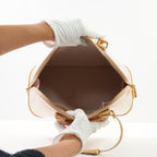 Louis Vuitton Monogram Vernis Alma Handbag in Neutral Beige Patent Leather (Dustbag)