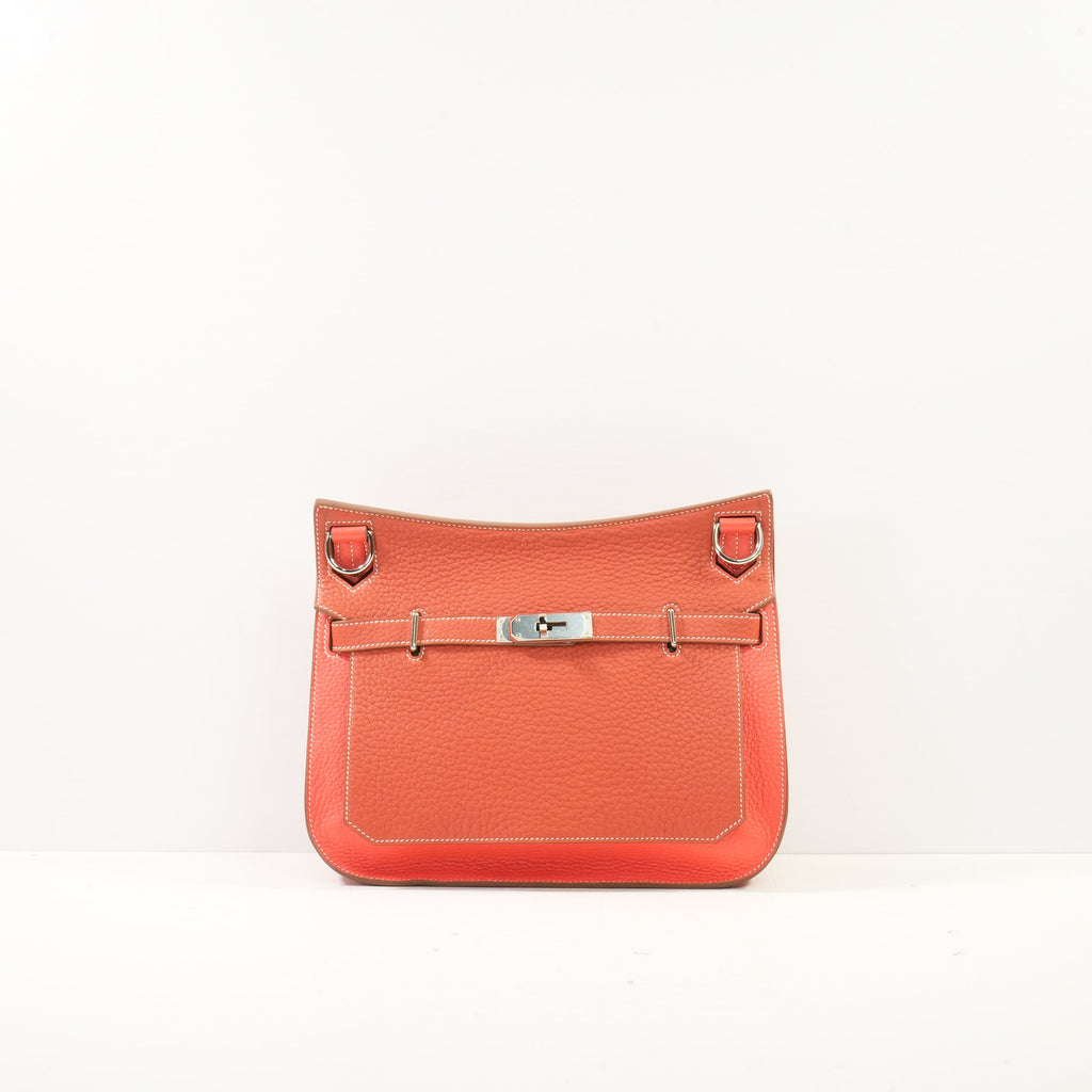Hermes Taurillon Clemence Jypsiere 28 Rouge Tomate Shoulder Bag (red, 2015)