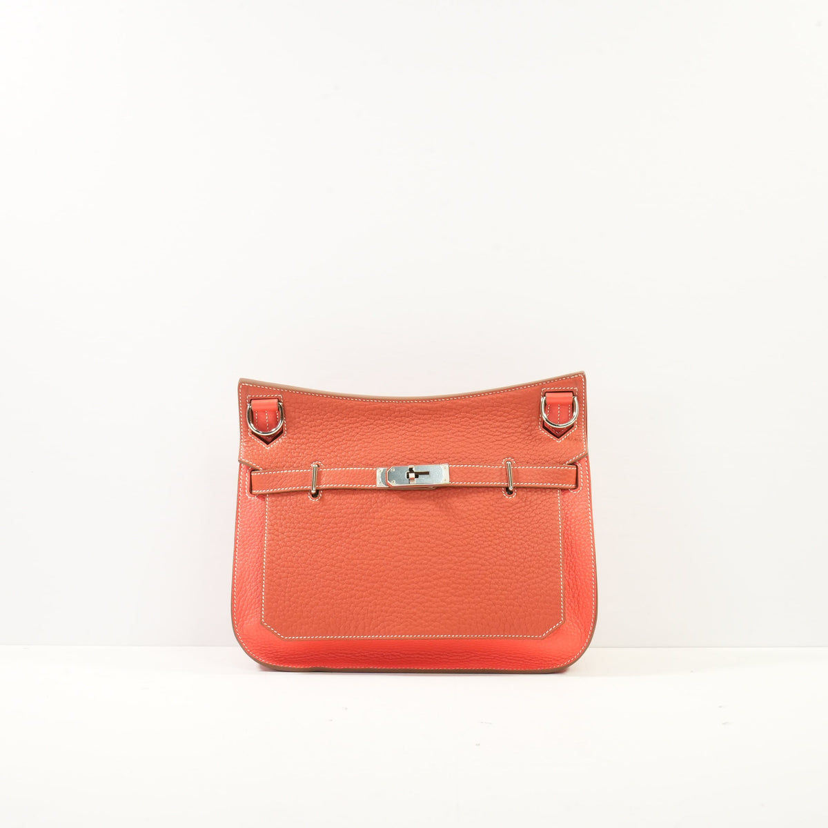 Hermes Taurillon Clemence Jypsiere 28 Rouge Tomate Shoulder Bag (red, 2015)